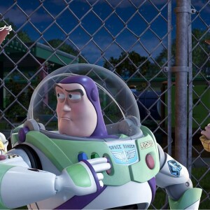 FILE - In this file film publicity image released by Disney, from left, Jessie, voiced by Joan Cusack, Buzz Lightyear, voiced by Tim Allen and Woody, voiced by Tom Hanks are shown in a scene from, 