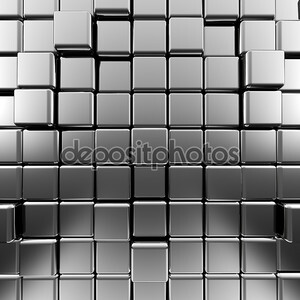 Silver abstract cubes